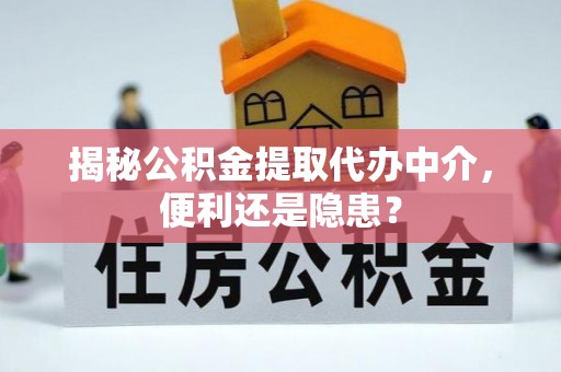 汝南揭秘公积金提取代办中介，便利还是隐患？