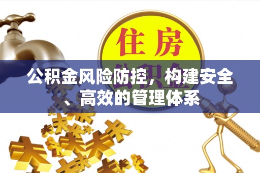 汝南公积金风险防控，构建安全、高效的管理体系