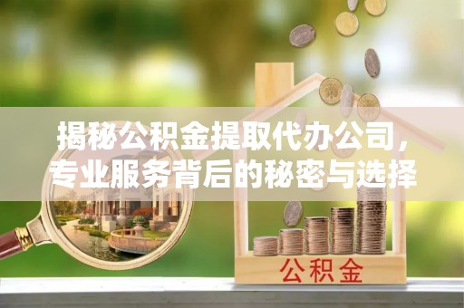 汝南揭秘公积金提取代办公司，专业服务背后的秘密与选择指南