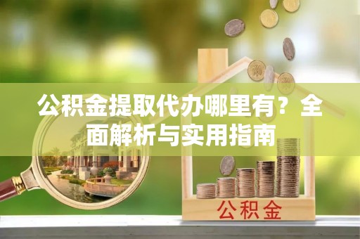 汝南公积金提取代办哪里有？全面解析与实用指南