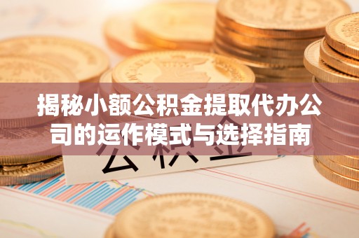 汝南揭秘小额公积金提取代办公司的运作模式与选择指南