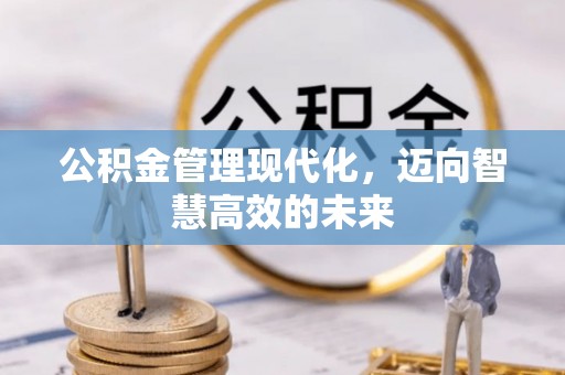 汝南公积金管理现代化，迈向智慧高效的未来