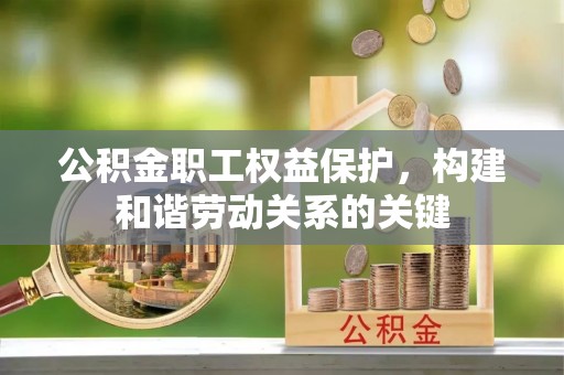 汝南公积金职工权益保护，构建和谐劳动关系的关键