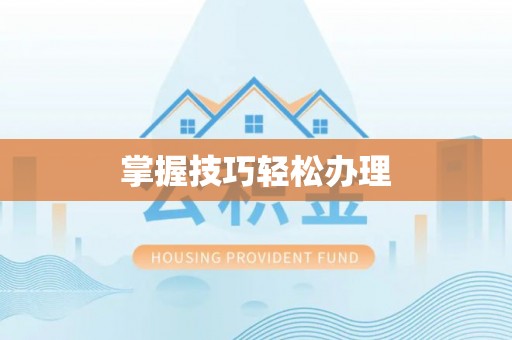 汝南掌握技巧轻松办理