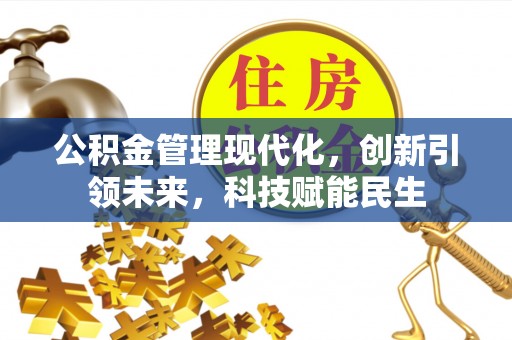 汝南公积金管理现代化，创新引领未来，科技赋能民生