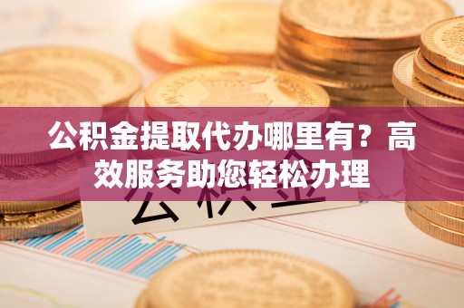 汝南公积金提取代办哪里有？高效服务助您轻松办理