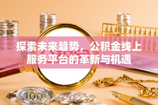 汝南探索未来趋势，公积金线上服务平台的革新与机遇
