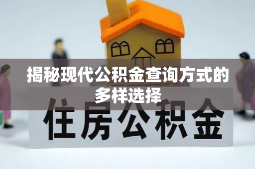 汝南揭秘现代公积金查询方式的多样选择