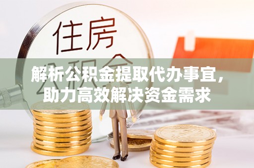 汝南解析公积金提取代办事宜，助力高效解决资金需求