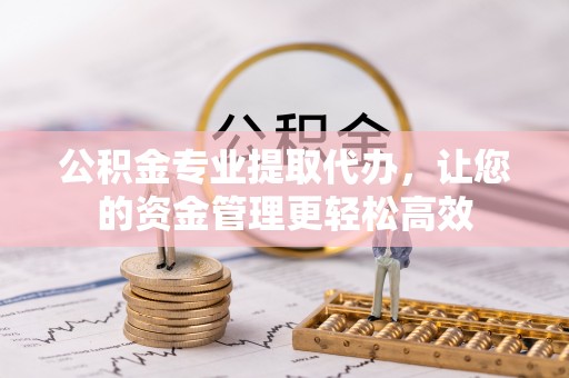 汝南公积金专业提取代办，让您的资金管理更轻松高效
