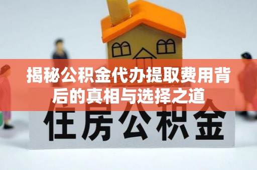 汝南揭秘公积金代办提取费用背后的真相与选择之道