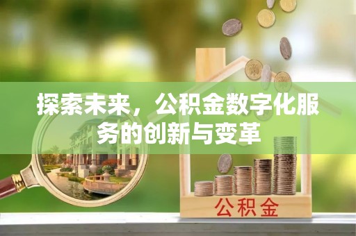 汝南探索未来，公积金数字化服务的创新与变革