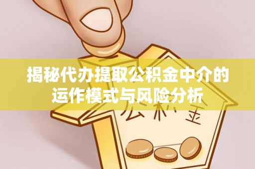 汝南揭秘代办提取公积金中介的运作模式与风险分析